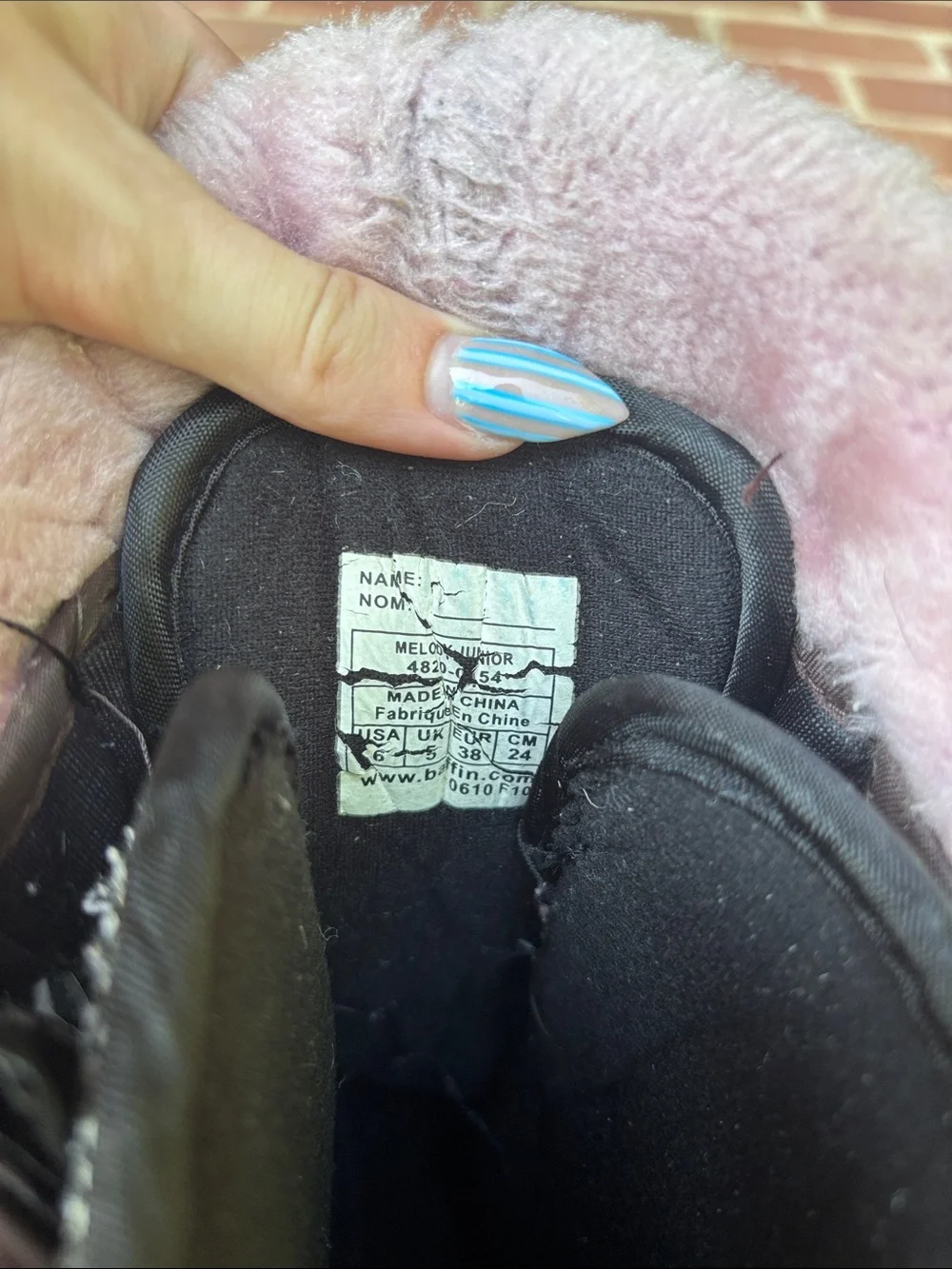 Pacific Trail Brown Boots with Pink Faux Fur Trim